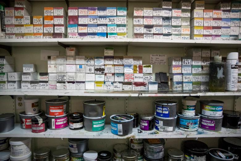 Apprentice printer Ethan Cameron says a printing press has so many working parts that, “If it doesn’t look right, there’s five different things you have to try to make it work.” But Judith Berliner says once you get the hang of working the analog presses, it’s sort of like “working a sewing machine.”