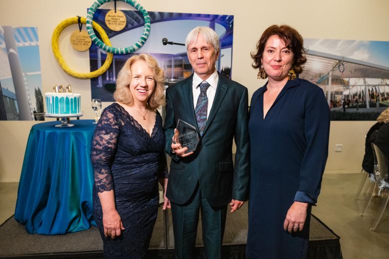 Mary
Croughan, provost and executive vice chancellor, UC Davis;
Matt Bult, president, Wayne Thiebaud Foundation; Rachel
Teagle, founding director, Manetti Shrem Museum