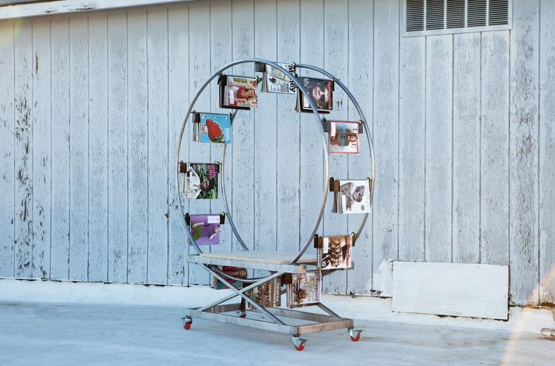 Casey Marshall's fantastical magazine rack will call VSP's The Shop home. Casey Marshall's fantastical magazine rack will call VSP's The Shop home.