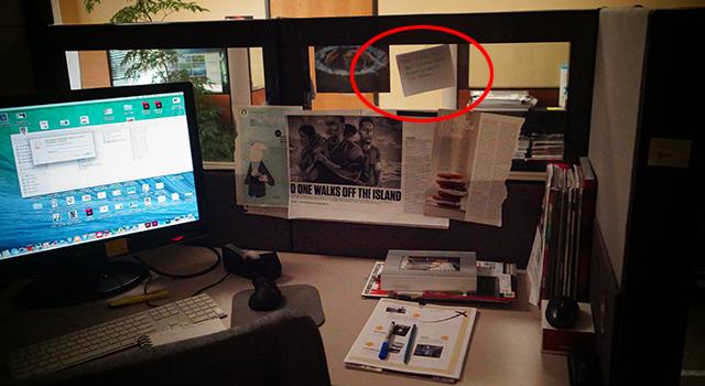 ART DUNGEON: This is what an art director's cave looks like after it's been tidied for its close-up. At Comstock’s we can always count on one another for support. The encouraging note from our managing editor, Christine Calvin, reads: “Have a nice day, and please don’t harm yourself or others.” ART DUNGEON: This is what an art director's cave looks like after it's been tidied for its close-up. At Comstock’s we can always count on one another for support. The encouraging note from our managing editor, Christine Calvin, reads: “Have a nice day, and please don’t harm yourself or others.”