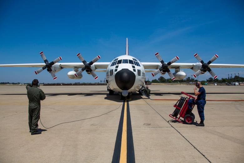 A camera on the nose of the plane can zoom in on the contents of a boat from thousands of feet above ground, enabling flight crews to track drug traffickers and monitor the safety of maritime oil platforms, among other tasks. A camera on the nose of the plane can zoom in on the contents of a boat from thousands of feet above ground, enabling flight crews to track drug traffickers and monitor the safety of maritime oil platforms, among other tasks.