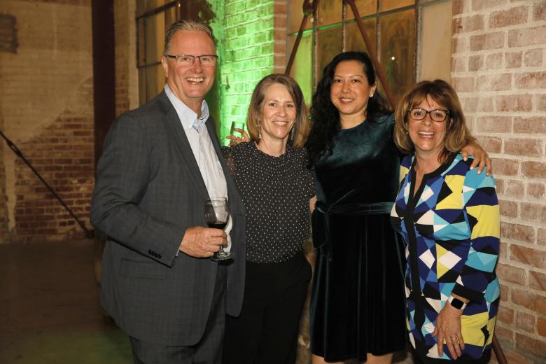 From the Mark Stockdale CPA firm: owner Mark Stockdale and administrative assistants Kris Bird, Eren Cooper and Karen Achondo