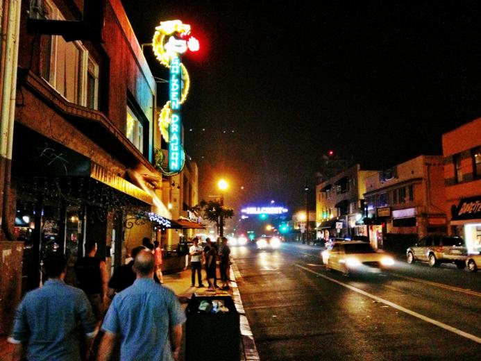 The Hillcrest Neighborhood in San Diego comes alive at night The Hillcrest Neighborhood in San Diego comes alive at night