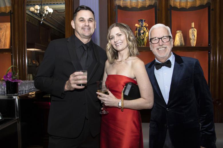 Tony Savio, owner, Tony Savio Flooring; Kristi Savio, sales consultant, Hamilton Jewelers Pavilions; and Robert Glos, contracts and grants administrator (retired), UC Davis