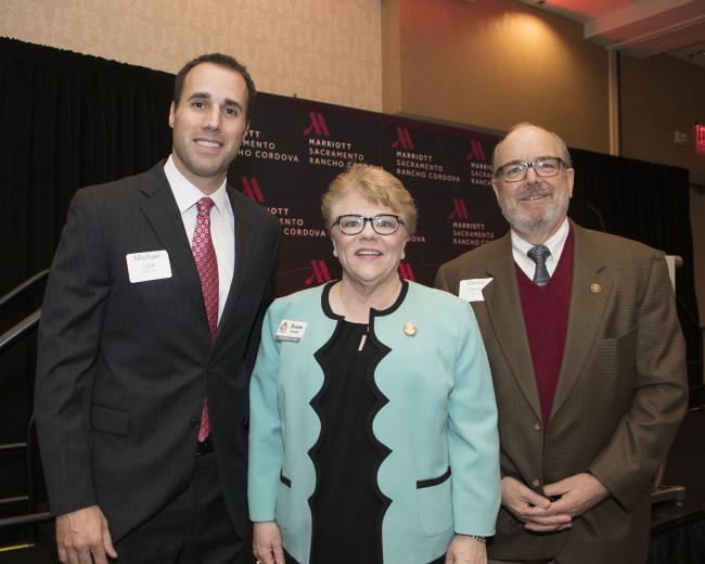 Michael Luca, senior vice president, CBRE; Diann H. Rogers, president and CEO, Rancho Cordova Chamber of Commerce; and Dan Cairns, senior vice president, Baird