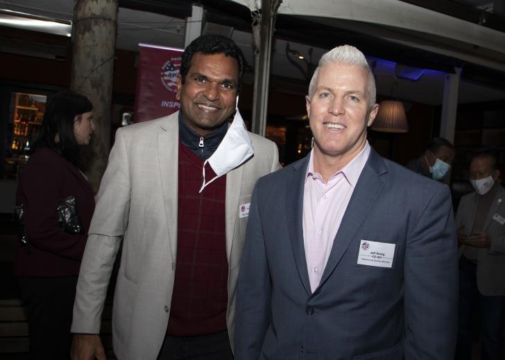 YK Chalamcherla, chair,
APAPA Folsom Chapter, and councilmember, City of Folsom; Jeff Reisig, district attorney, Yolo County