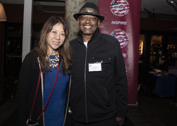 Fiona Ma, California state treasurer; Rick Warren, founder and CEO, Black Expo