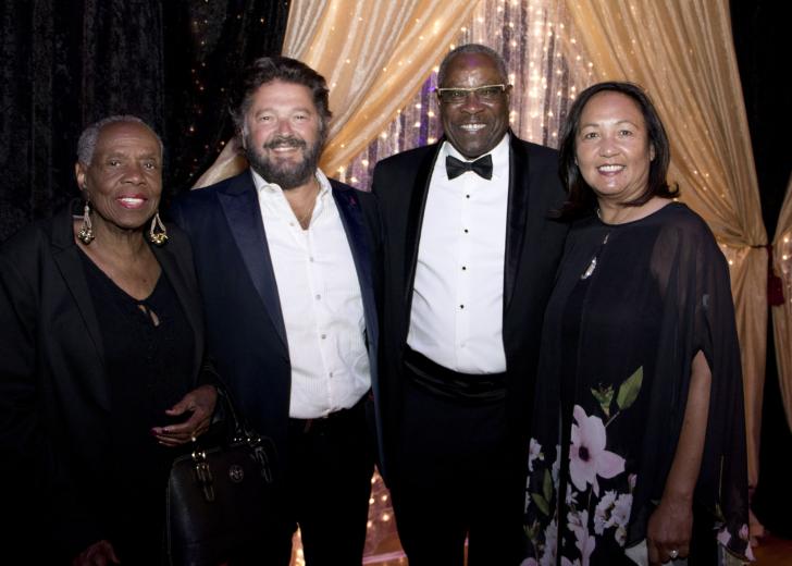 F. Christine Baker, Dusty Baker’s mother; Tom Kandris, founder and CEO, PackageOne; Dusty Baker, Major League Baseball Player and manager with wife Melissa Baker
