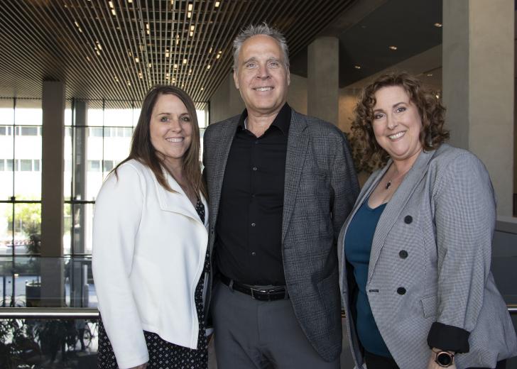 From Tri Counties Bank: Judi Giem, chief human resources officer; John Giem, senior vice president and director of regulatory affairs; Christy Goodlove, executive assistant