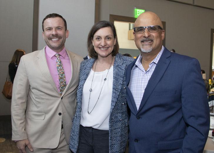 Virgil Pacheco, Sacramento region relationship manager, Tri Counties Bank; Colleen Calandra, chief financial officer, Sacramento Children’s Home; and Geene Alhady, president, Clark Pacific