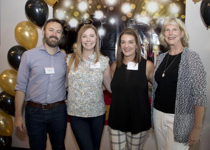 Patrick Wall, sales manager, Holt of California; Dacia Eastin, business developer and senior associate, HGA Architects and Engineers; Kristi Rolak, vice president and general manager, KBM-Hogue; and Helen Day, business development, KBM-Hogue