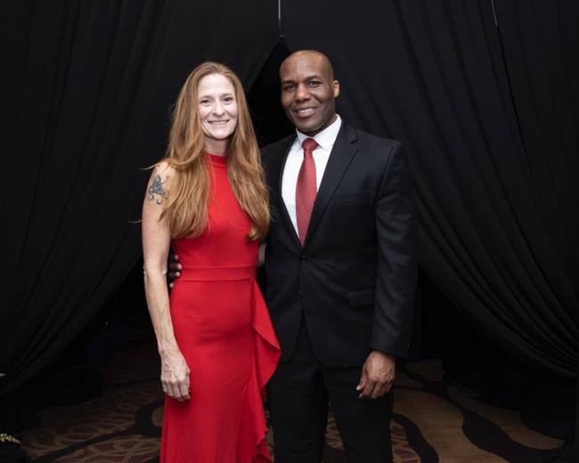 Jill Tomczyk, executive director of capital projects, UC Davis Health, and Rodney Markiet, information technology business analyst, UC Davis Medical Center