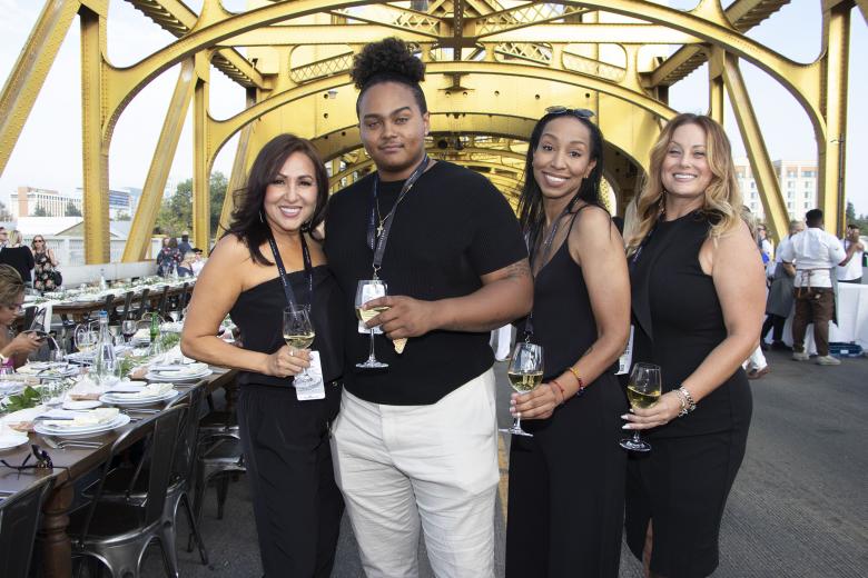 Laurie Wright,
business development manager III, Tri Counties Bank; Braxton
Warren, CEO, The Warren Group; Shaun Taylor, executive vice
president, The Warren Group; Marcelle Bonton