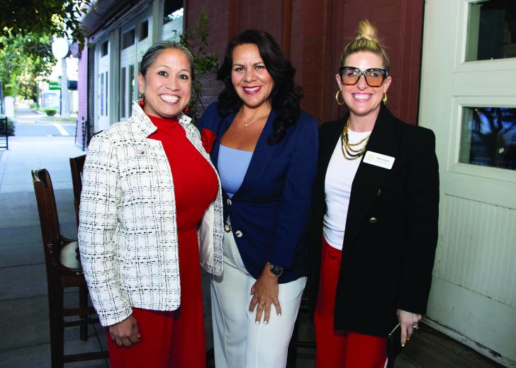 Dr. Lisa Cardoza, president, American River College; Lydia Ramirez, chief operating officer, Five Star Bank; and Misty Alafranji, chief of staff, Sacramento City Councilmember Lisa Kaplan