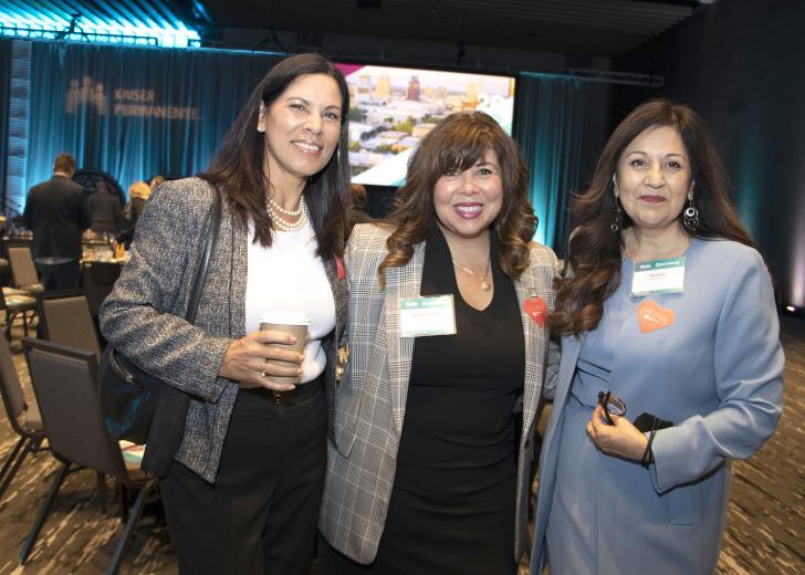 Alice Perez, director of external affairs, AT&T; Rita Gallardo Good, director of civic affairs, Sacramento State; Rachel Rios, executive director, La Familia Counseling Center
