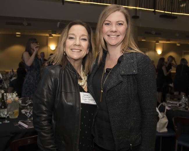 Debbie Uhrenholt, executive director, Association of Commercial Real Estate; and Dacia Eastin, business developer and senior associate, HGA