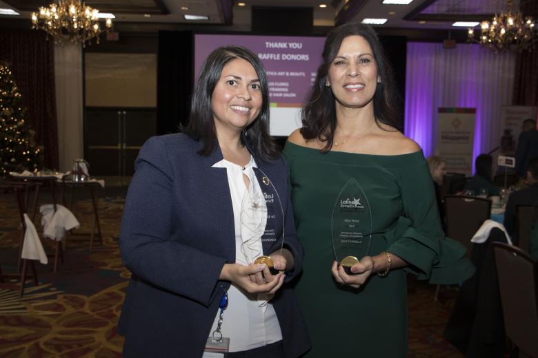 Daisy Gonzales, deputy chancellor, California Community Colleges; and Alice Perez, external affairs manager, AT&T