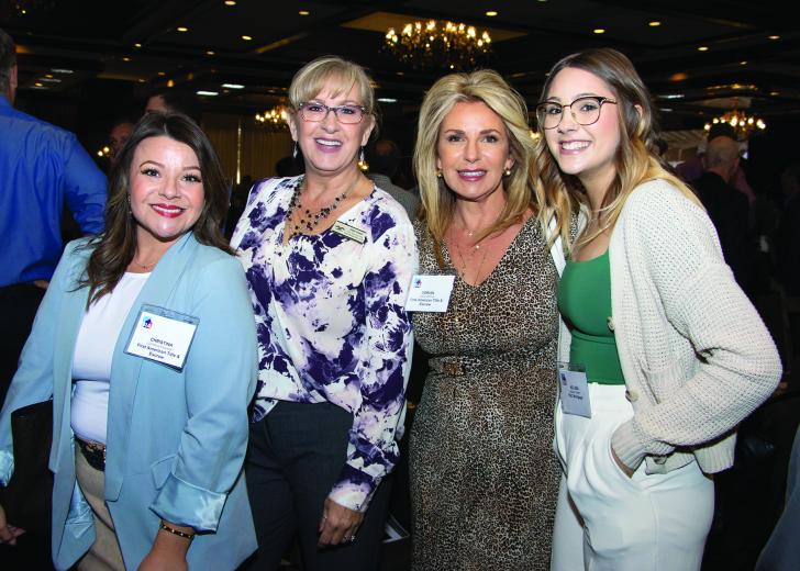 From First American Title: Christina Edwards, account executive; Gina Dawe, account executive; Dorian McCoy, vice president of home builder services Northern California; Kelsea Colbert,
receptionist/officer administrator, FBC Mortgage