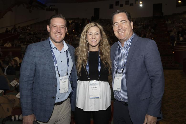 Drake Costa, vice president and general manager, Turner; Natalie Dougherty, director of business development, Construction Management Association of America; and Dan Wheeler, senior vice president, Turner
