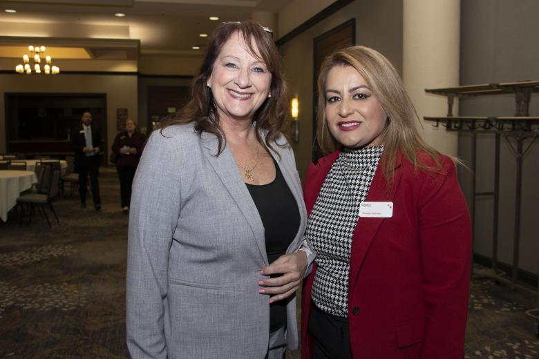 From Patelco Credit Union: Peggy Wyman, member development specialist, and Shaida Samimi, business development specialist