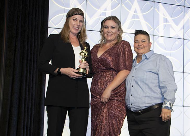 From Meritage
Homes: Betsy Barbosa, director of purchasing; Katie Reynolds,
purchasing agent; Maria Gomes, purchasing manager