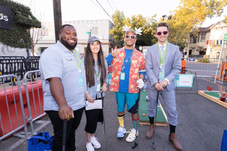 From 3fold Communications: Darrell Chambers, media
campaign manager; Jessica Jauregui, employee; Adrian Piñon,
social media and content coordinator; Christie Pierce, media
director