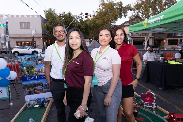 From Tri Counties
Bank: Alvin Adapon, assistant branch manager; Nancy Mejia,
personal banker II; Guadalupe Acevedo, senior business
banker; Laurie Wright, business development manager II
