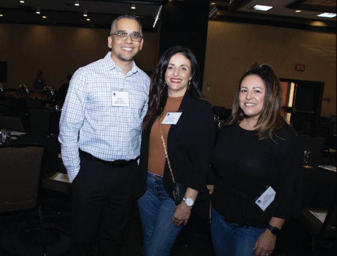 From Beazer Homes: Khalid Solaiman, purchasing agent; Heather Fredericks, general sales manager; Starr Adair, marketing manager