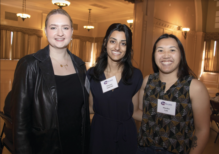 Meg Snyder, legislative associate, Axiom Advisors; Kimaya Gokhale, associate, Dewey Square Group; Monika Lee, associate communications director, California Pan-Ethnic Health Network