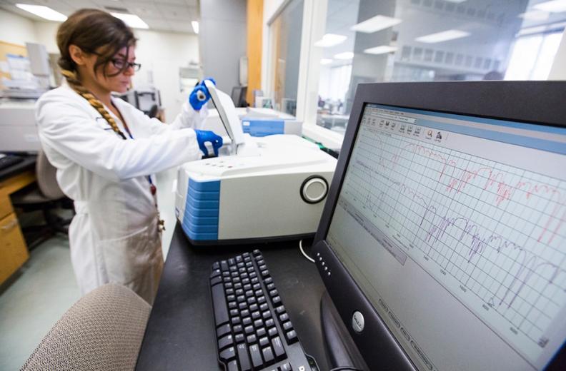 Little will then perform a third confirmatory test, comparing the substance in question to what is essentially the "fingerprint" of methamphetamine. In the event she is not able to get a perfect match, she would have to purify a sample of the substance and continue testing. In this case, however, she gets that perfect match. The substance is methamphetamine.
Little will then perform a third confirmatory test, comparing the substance in question to what is essentially the "fingerprint" of methamphetamine. In the event she is not able to get a perfect match, she would have to purify a sample of the substance and continue testing. In this case, however, she gets that perfect match. The substance is methamphetamine.