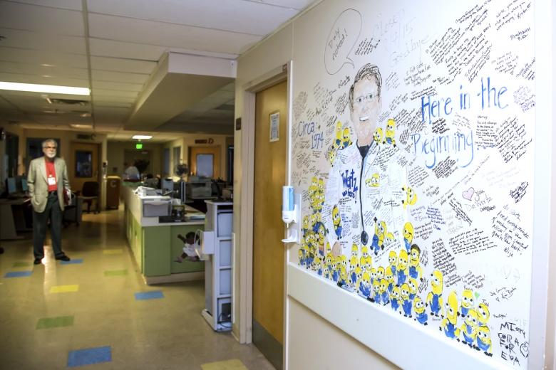 Dr. Stephen Butler, medical director of the neonatal intensive care unit, stands alone after all NICU patients have been moved from Sutter Memorial Hospital in East Sacramento to the new Anderson Lucchetti Women's & Childrens Center in midtown Sacramento. Employees drew a mural for NICU founder Dr. Andrew Wertz and left goodbye messages as the region's "baby hospital" closed on August 8, 2015. Dr. Stephen Butler, medical director of the neonatal intensive care unit, stands alone after all NICU patients have been moved from Sutter Memorial Hospital in East Sacramento to the new Anderson Lucchetti Women's & Childrens Center in midtown Sacramento. Employees drew a mural for NICU founder Dr. Andrew Wertz and left goodbye messages as the region's "baby hospital" closed on August 8, 2015.