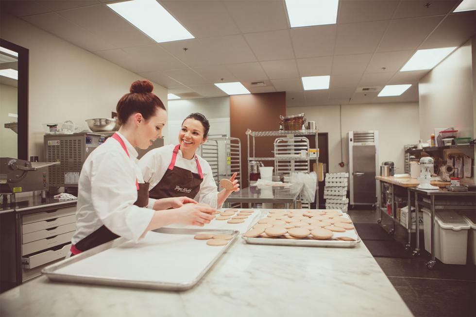 Ginger Elizabeth Chocolates Head Pastry Chef Alison Clevenger and Owner Ginger Hahn.

(Photo: Kelly Barr)