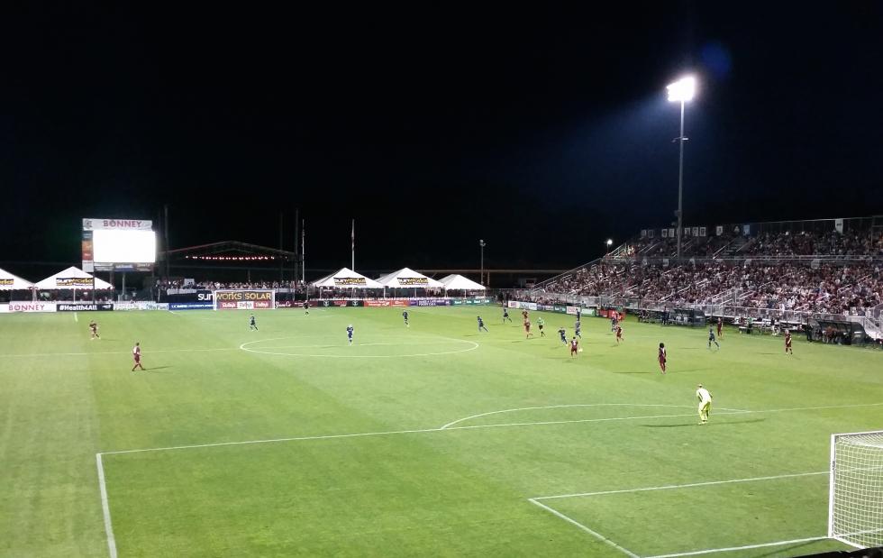 The Sacramento Republic FC competes against the Swope Park Rangers, of Kansas City, at Bonney Field in May. (Photo courtesy Cole Allen)