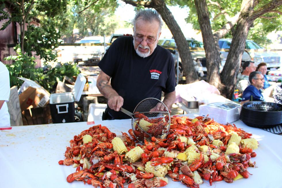 The Elkhorn Saloon in West Sacramento serves the signal crayfish at this year's crawfish festival in June
