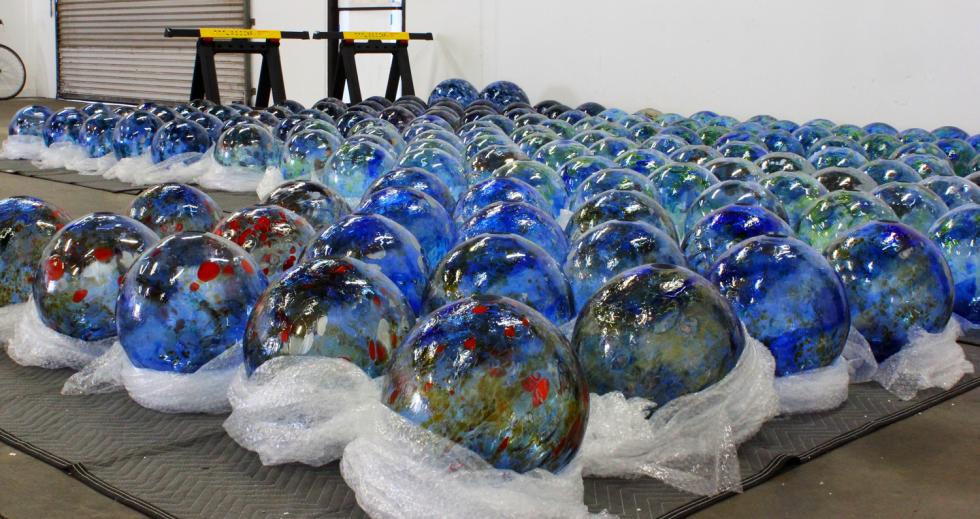 “Multitudes Converge” will incorporate 400 glass blown spheres.