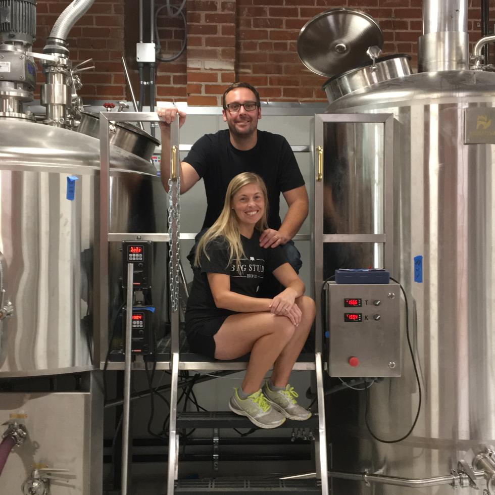 Larissa Meltz and Alex Larrabee own and operate Big Stump Brewing Company in Midtown Sacramento. (Photo courtesy Big Stump Brewing Co.)