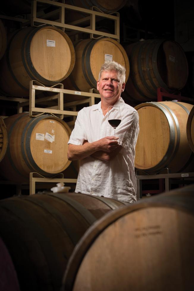 Layne Montgomery is a winemaker and
the founder and owner of m2 Vintners in Acampo.