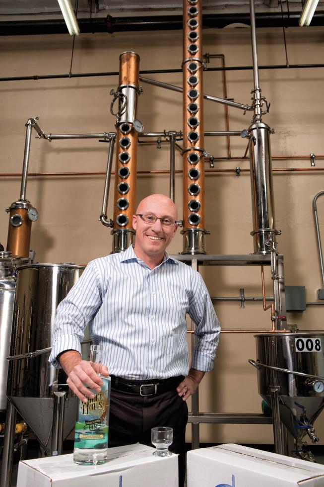Greg Baughman produces Wheel House American Dry Gin, a craft spirit, at his microdistillery in Rancho Cordova. 