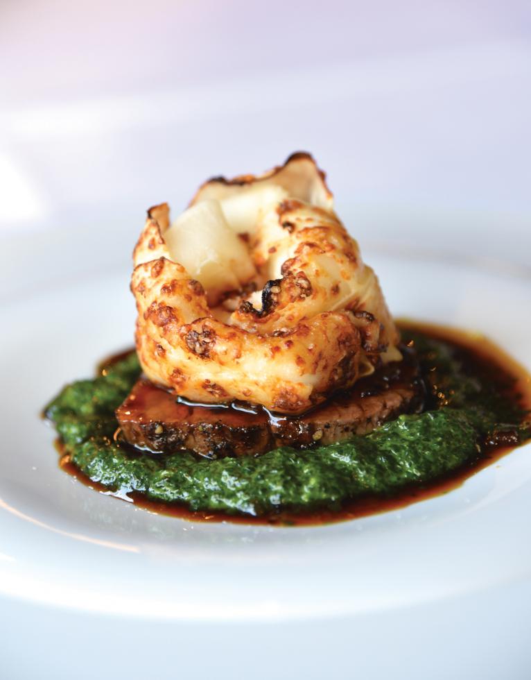 From The Kitchen: Roasted Angus Beef Tenderloin with creamed Bloomsdale spinach, gratin of young turnips and truffle sauce