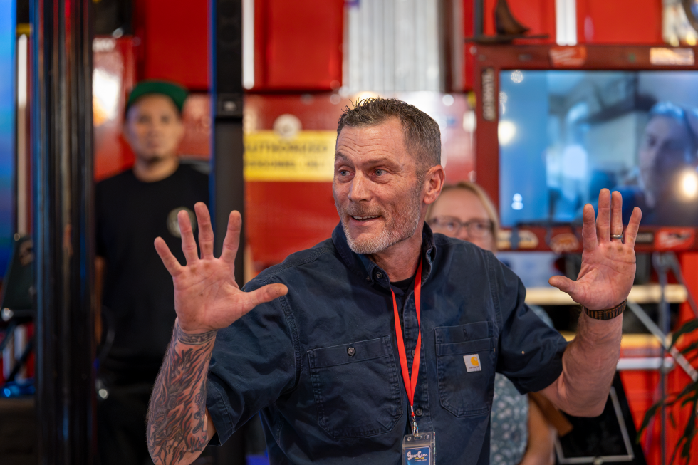 “Celebrating the five-year anniversary of shop class today; this is amazing!” Chad Orcutt tells the dozens of students, employees, supporters, and volunteers who turned out during the Aug. 30 party at the 3818 Stockton Blvd. location to applaud the milestone.