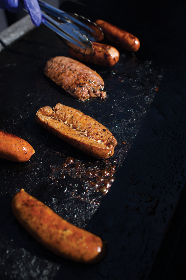 Means designs each Banger & Bite sausage for a specific purpose, such as grilling or sauteing for pasta dishes. (Photo by Rachel Valley)