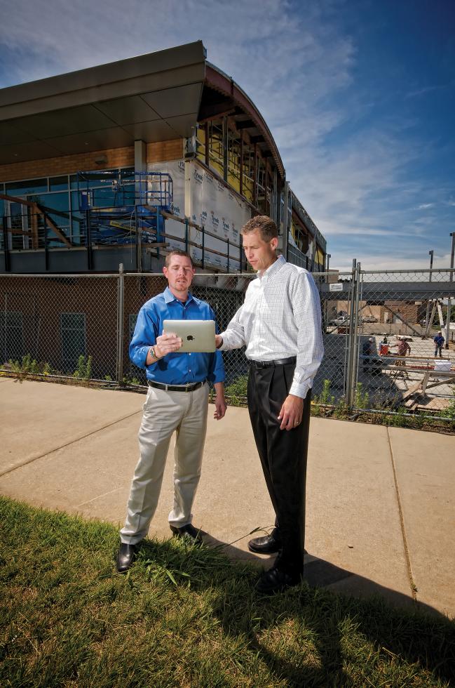 Chrid Ross, CEO of Construction Connect Inc., with company president and COO, Marcus Linden 