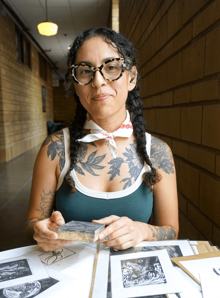 Muñoz is a Sacramento-based printmaker, zine maker and curator who views her work as both political and spiritual. (Photo by Marie-Elena Schembri)