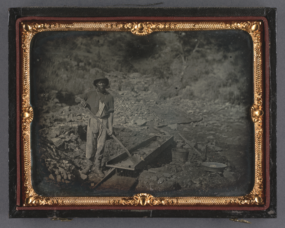 During the Gold Rush, Black miners worked side-by-side with Chinese, Portuguese and Mormon miners in small mining communities around our region. (Courtesy of the California History Room, California State Library, Sacramento, California)