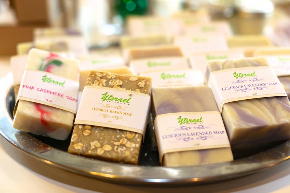 This season, the shop’s HollaDays selections represent 75 artists from throughout California, including soaps made by the Yisreal Family Urban Farm.