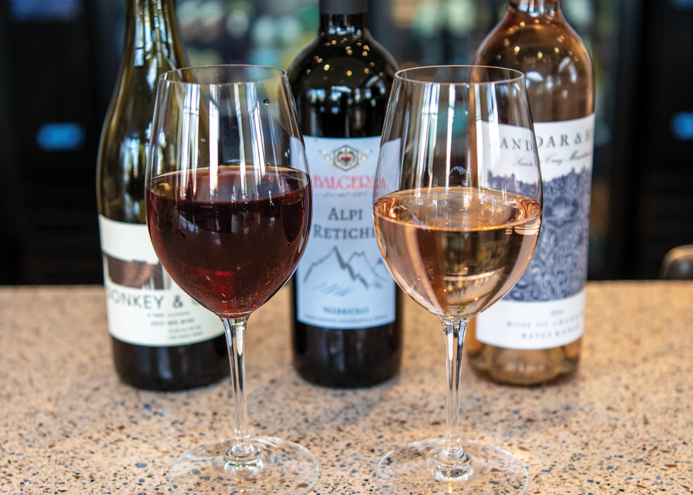 At Tandem Coffee & Wine, a neighborhood cafe, you can order a hot cup of coffee or a glass of wine.