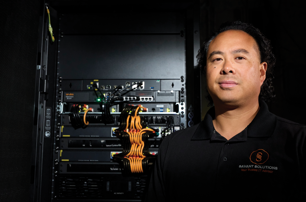 Caleb Kwong, CEO of Savant Solutions, a Sacramento-based cybersecurity firm, has seen how easy it has become for attackers to exploit systems using people. (Photo by Fred Greaves)