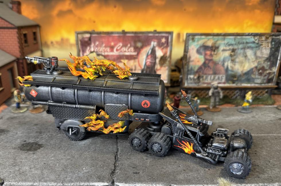 Christopher Clarke of Elk Grove makes post-apocalyptic cars for the game Gaslands, a cross between “Mad Max” and D&D. (Courtesy photo)