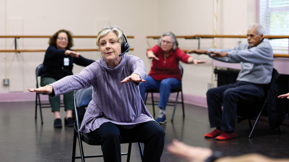 Kathy Van Hoof, a former dancer with the Sacramento Ballet, has taught Dance for Parkinson’s the past 14 years in Sacramento. (Photo by Fred Greaves)