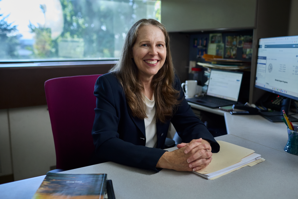 Suzanne O’Keefe, professor of economics at Sacramento State, says spending increased during the pandemic because federal grants were available. Now those funds are gone, but the programs they funded remain. (Photo by Tyrel Tesch)